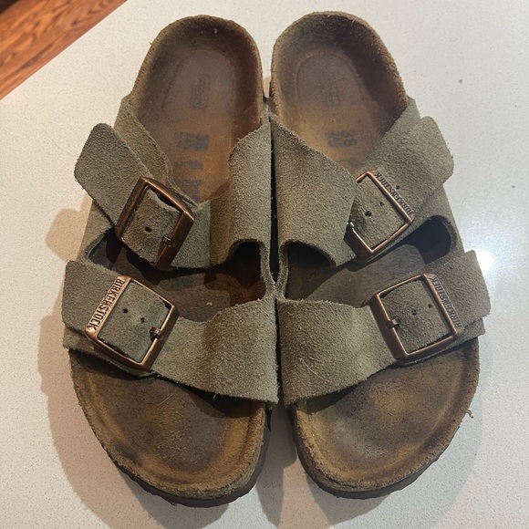 Birkenstock Arizona Taupe Leather Sandal - Picture 2 of 5
